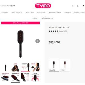 Tymo iONIC Plus: Hair Straightening Brush